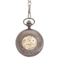 Ferris Wheel Dark Metal Half Hunter Pocket Watch