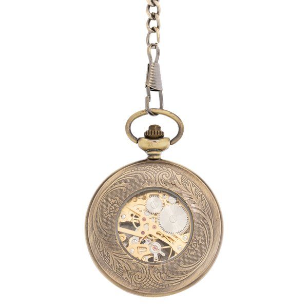 Back-6 Hunter Pocket Watch Covered In Blue And Simulated Diamonds