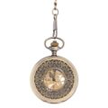 Brass Intricate Half Hunter Pocket Watch