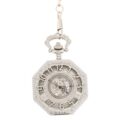 Frosted Silver Octagon Half Hunter Pocket watch
