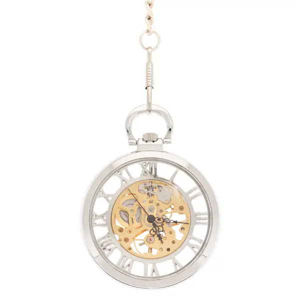 Silver See-through Pocket Watch