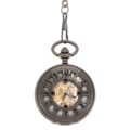 Big Black Numbers Half Hunter Pocket Watch