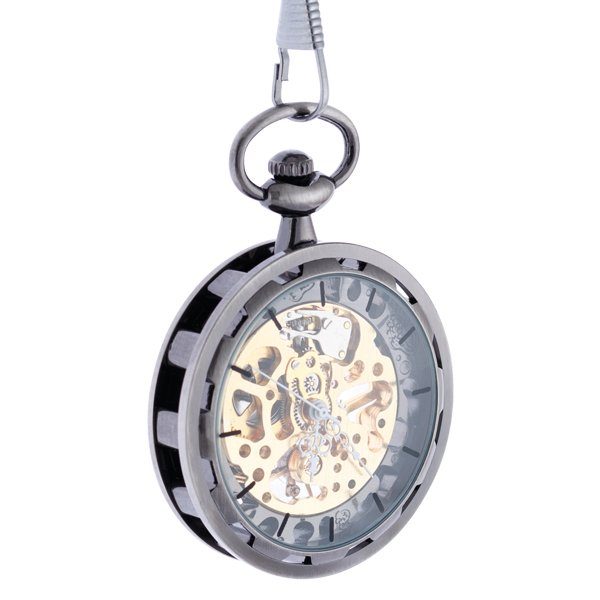 Oblique-72 The Black Tire Pocket Watch | FOB & Co