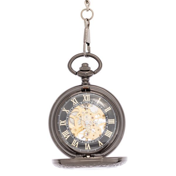 Dark Random Ring Half Hunter Pocket Watch