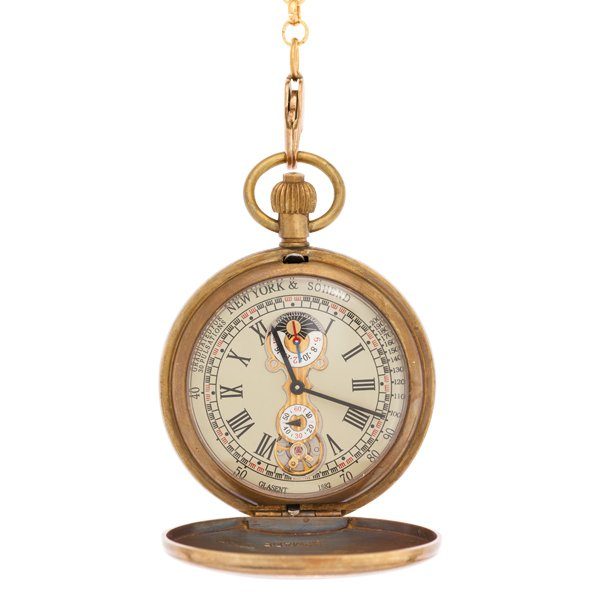 Open-92 Classic Antique Finish Gold Half Hunter Pocket Watch