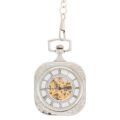 Frosted Silver SquarePocket Watch