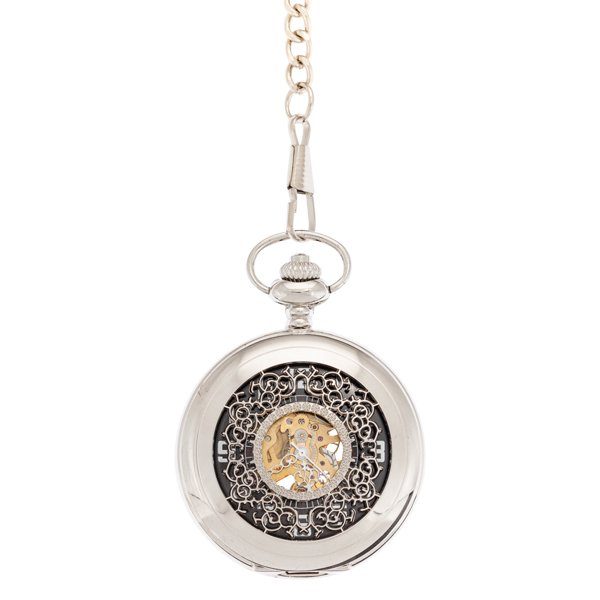 Front-43 Silver Ringlet Half Hunter Pocket Watch