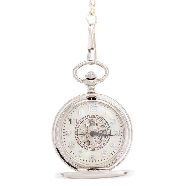Open-42a Silver Dome Hunter Pocket Watch