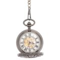 Big Black Numbers Half Hunter Pocket Watch