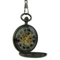 Black and Gold Hunter Pocket Watch