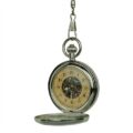 Polished Silver Double Hunter Fob Watch