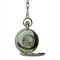 Polished Silver Double Hunter Fob Watch
