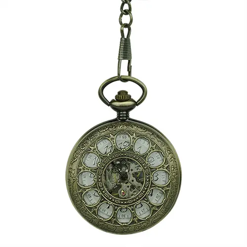 Brass Dial Half Hunter Fob Watch
