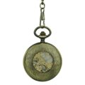 Brass Greek Symbol Half Hunter Pocket Watch