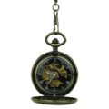 Brass Greek Symbol Half Hunter Pocket Watch
