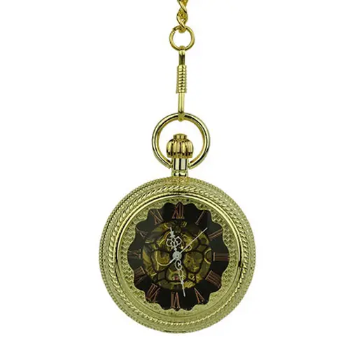Gold Rope Hunter Pocket Watch