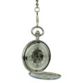 Ceramic Blue Flower Hunter Pocket Watch