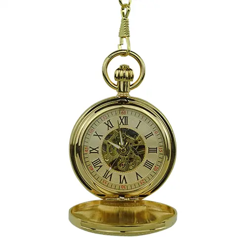 Gold Vintage Car Hunter Fob Watch