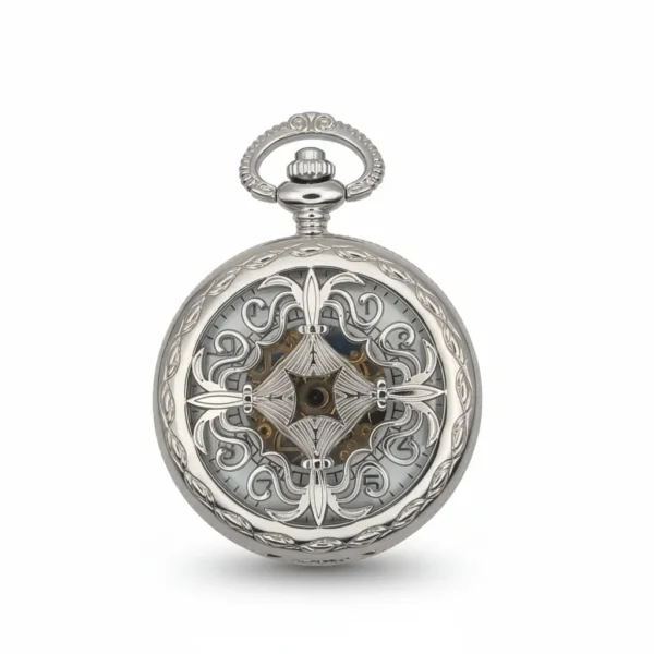 FAC-011-pocket-watch-2 Intricate Rose Half Hunter Pocket Watch pocket watch