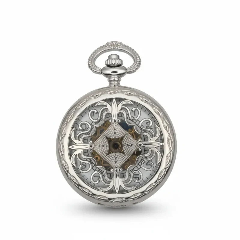 Intricate Rose Half Hunter Pocket Watch pocket watch