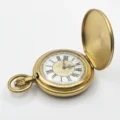 Multi-patterned Gold Hunter Pocket Watch