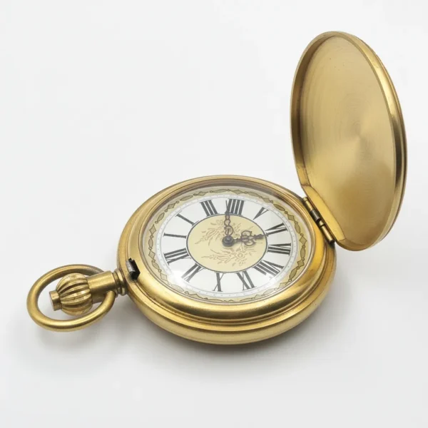 Multi-patterned Gold Hunter Pocket Watch