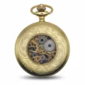 Intricate Gold Ring Half Hunter Pocket Watch