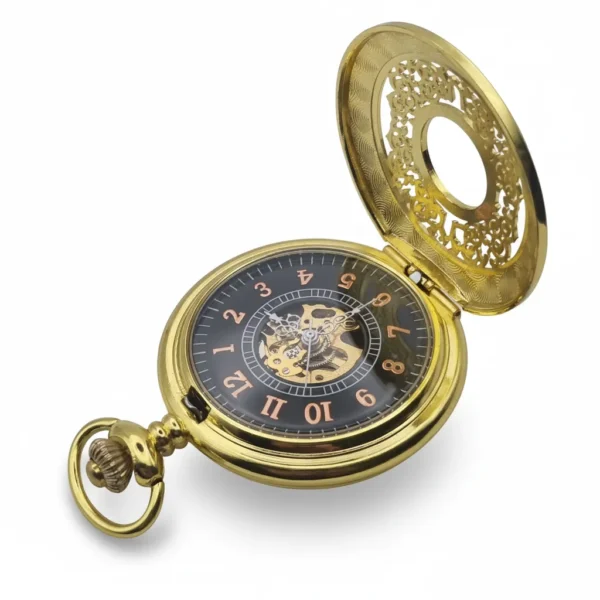 FAC-018-pocket-watch-4 Intricate Gold Ring Half Hunter Pocket Watch