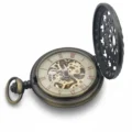 Brass Mini Heart See Through Half Hunter Pocket Watch
