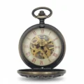 Red Numeral Brass “Dad” Half Hunter Pocket Watch