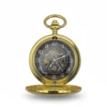 Gold Intricate Design Half Hunter Pocket Watch
