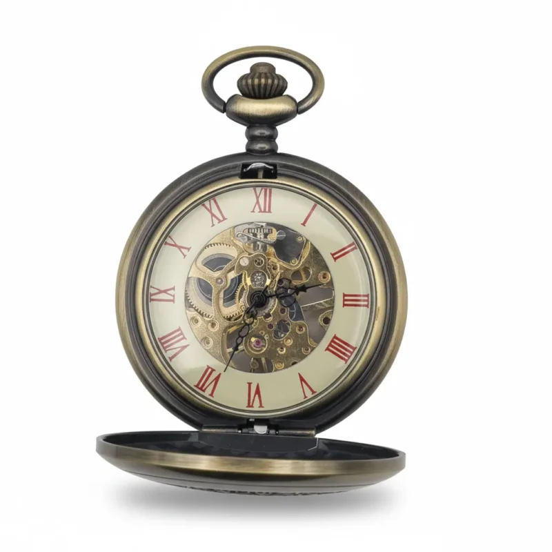 Brass Ringlet Half Hunter Pocket Watch