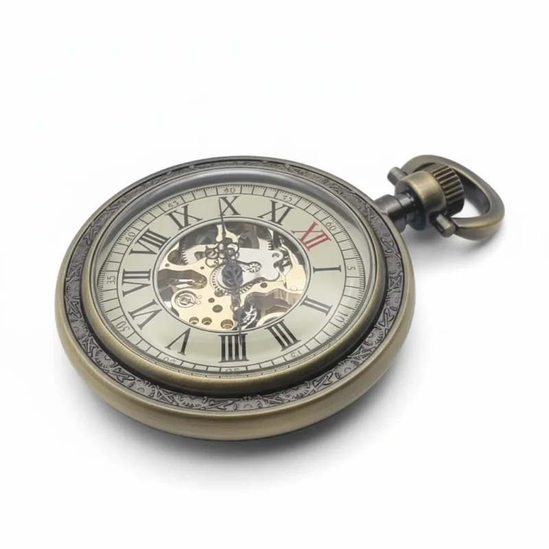Brass Ringed Pocket Watch | FOB & Co