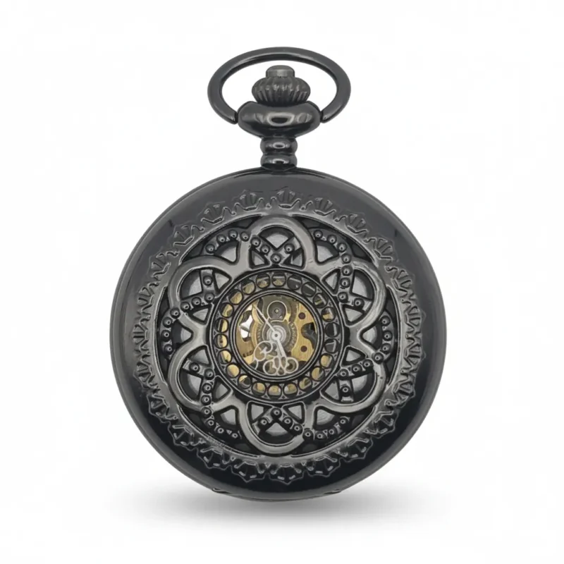 Inter Weaving Arches Half Hunter Pocket Watch