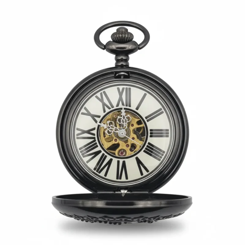 Inter Weaving Arches Half Hunter Pocket Watch