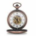 Brass Sunburst Half Hunter Pocket Watch