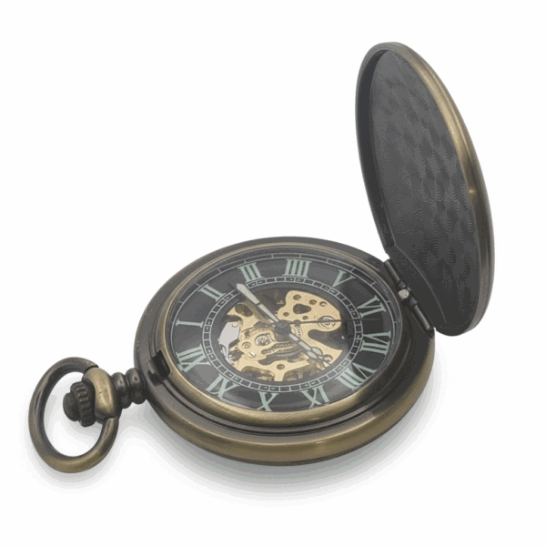 Brass Hunter Pocket Watch | FOB & Co