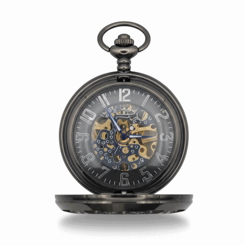 Checkered 5 Dice Half Hunter Pocket Watch