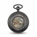 Black Low Profile Tire Half Hunter Pocket Watch