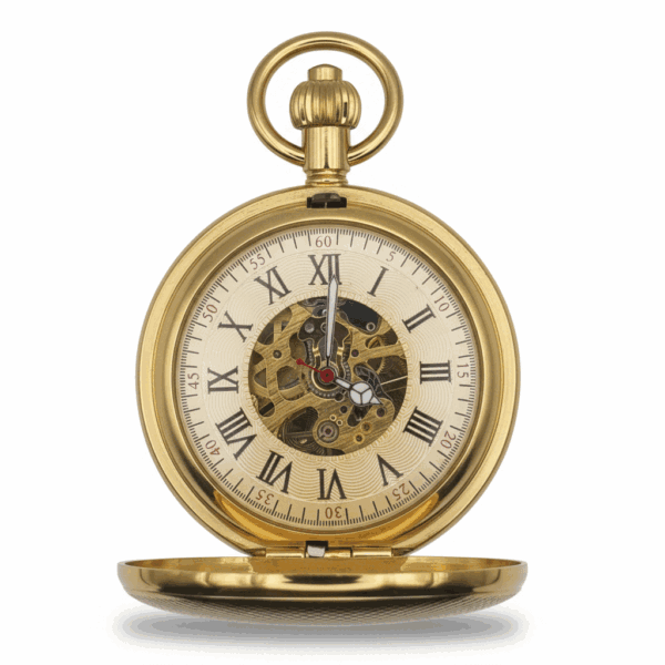 Gold Victorian Sphere Double Hunter Fob Watch