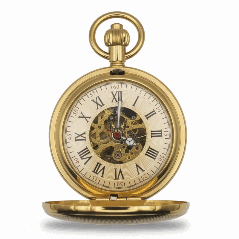 Gold Victorian Sphere Double Hunter Fob Watch