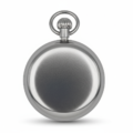 Silver Mechanical Open Dial Pocket Watch