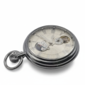 Silver Mechanical Open Dial Pocket Watch