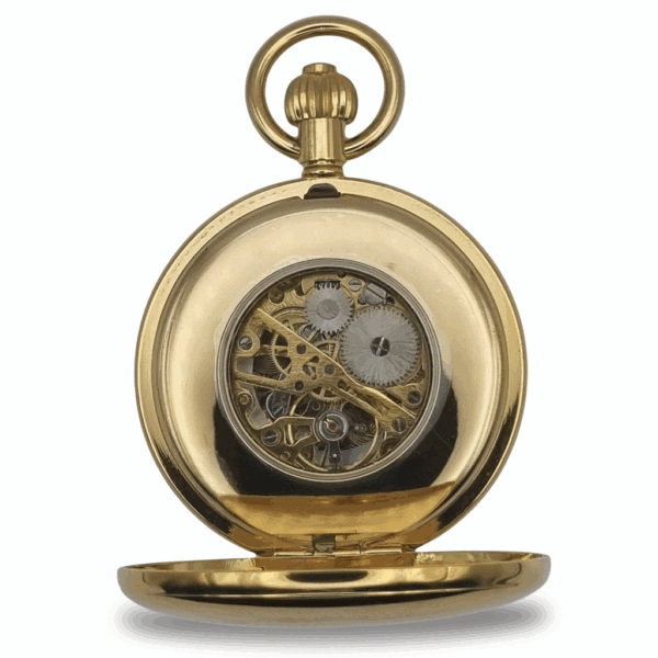Polished Gold Double Hunter Fob Watch