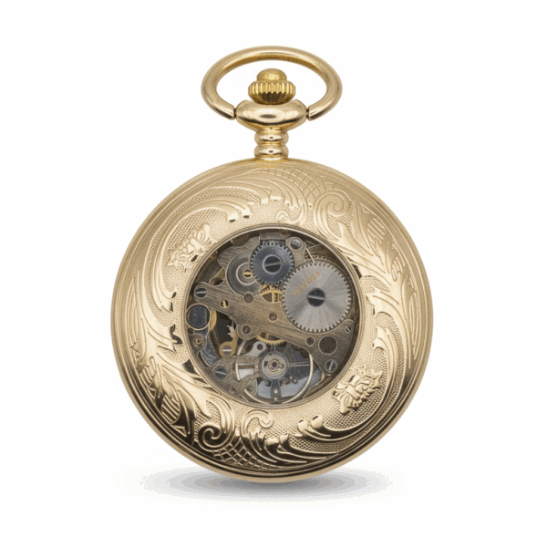 Gold Dragon Hunter Pocket Watch