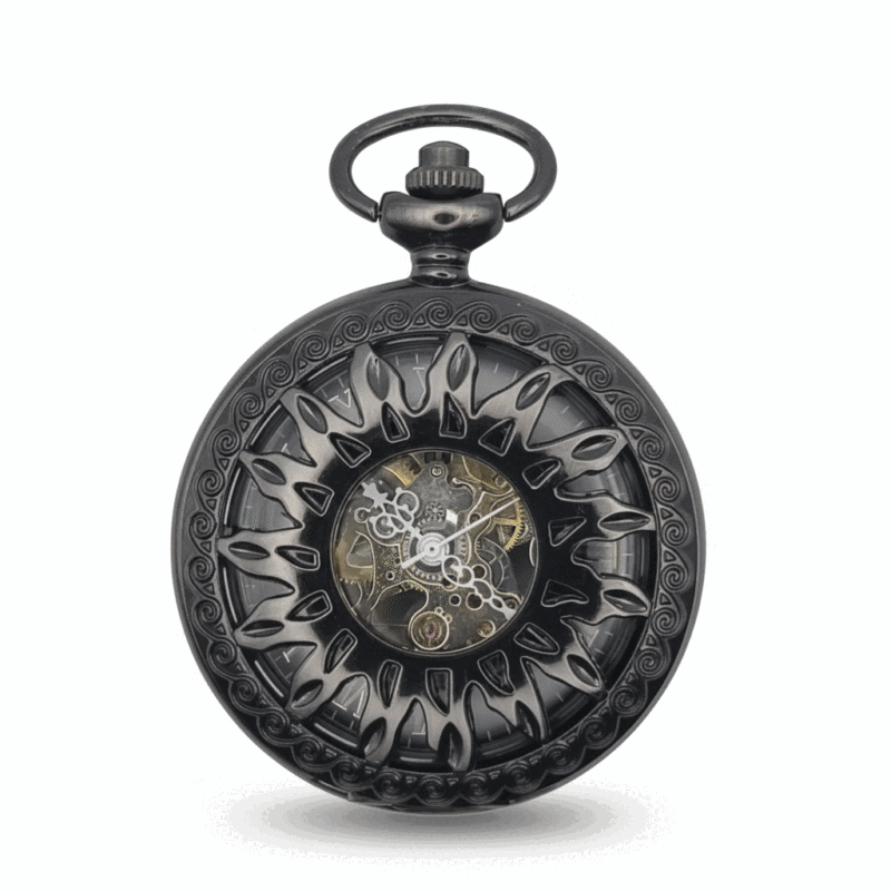 Black Sunspear Demi Hunter Fob Watch pocket watch