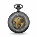 Black Victorian Roman Numeral Half Hunter Fob Watch