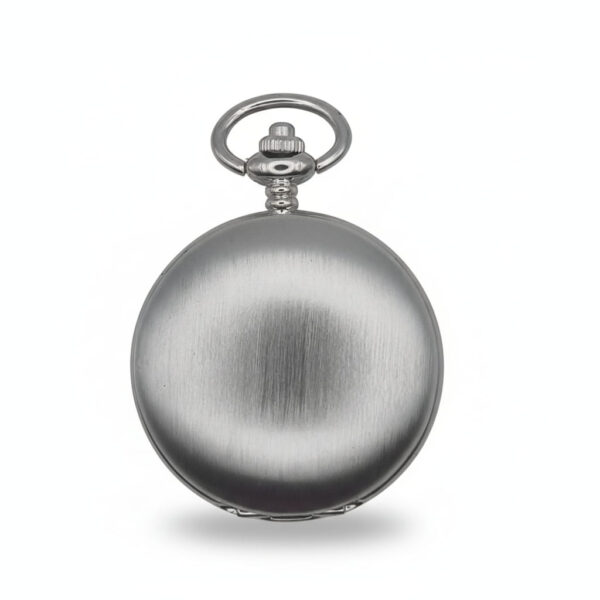Brushed Silver Hunter Fob Watch