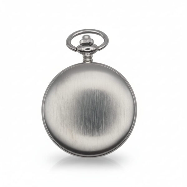Brushed Silver Hunter Fob Watch