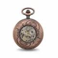 Bronze Greek Symbol Half Hunter Pocket Watch